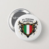 Nummer één Italiaanse grootmoeder Ronde Button 5,7 Cm (Voorkant /achterkant)