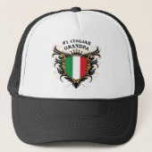 Nummer één Italiaanse opa Trucker Pet (Voorkant)