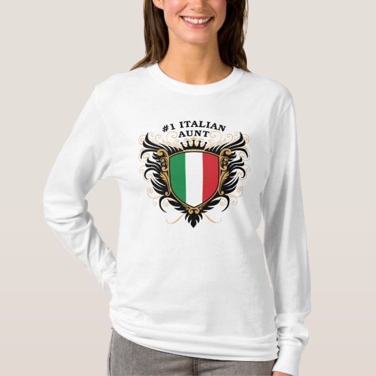 Nummer één Italiaanse tante T-shirt (Voorkant)