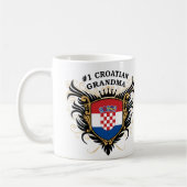 Nummer één Kroatische grootmoeder Koffiemok (Links)
