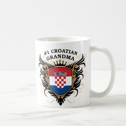 Nummer één Kroatische grootmoeder Koffiemok (Rechts)