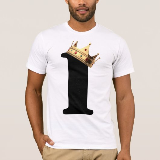 nummer één kroon op shirt (Voorkant)