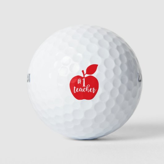 Nummer één leraar Apple Golfballen (Voorkant)