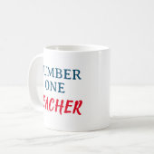 Nummer één leraar koffiemok (Voorkant links)