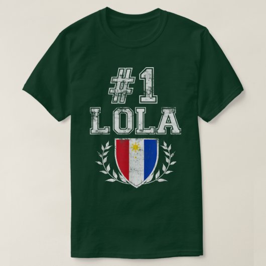 Nummer één Lola Filipino grootmoeder T-shirt (Design voorkant)