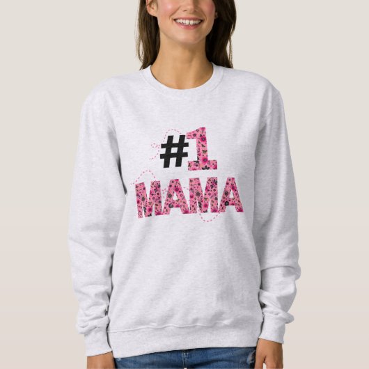 Nummer één Mama Typografie Bloembijen Trui (Voorkant)