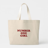 Nummer één meisje tote bag (Achterkant)