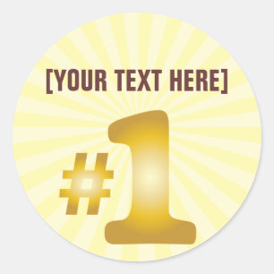 Nummer één met aangepaste naam ronde sticker