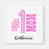 Nummer Een Moeder Beste Moeder Ooit Aangepaste Naa Magneet (Voorkant)