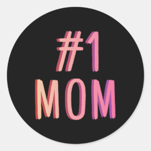 Nummer een moeder beste moeder ooit wereld beste m ronde sticker