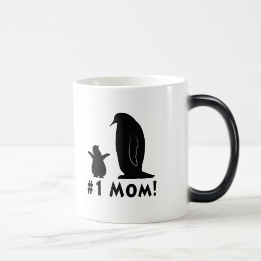 Nummer één moeder: Penguin en Chick Magische Mok (Rechts)