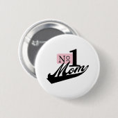 Nummer één moeder ronde button 5,7 cm (Voorkant /achterkant)