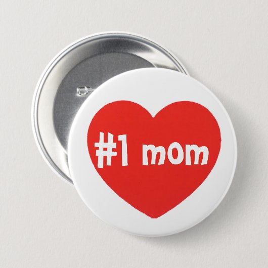 nummer een moeder ronde button 7,6 cm (Voorkant /achterkant)