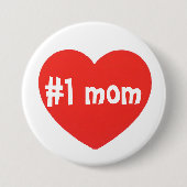 nummer een moeder ronde button 7,6 cm (Voorkant)