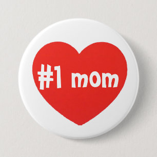 nummer een moeder ronde button 7,6 cm