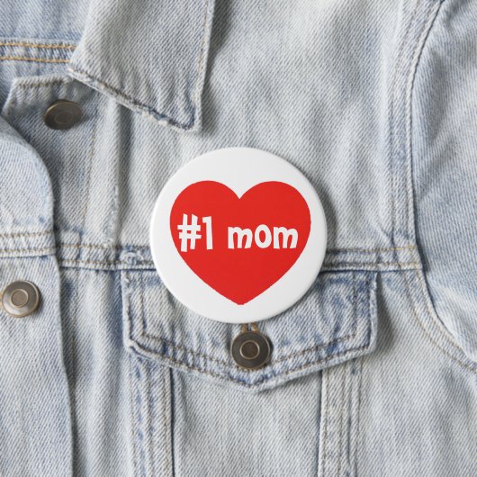 nummer een moeder ronde button 7,6 cm (In situ)