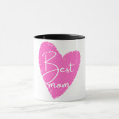 Nummer een moeder roze hart Moederdag Mok (Midden)