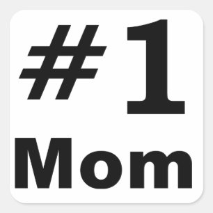 Nummer één moeder vierkante sticker