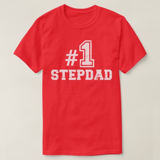 Nummer één No 1 stiefvader T-shirt (Design voorkant)