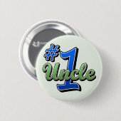Nummer één oom ronde button 5,7 cm (Voorkant /achterkant)