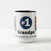 Nummer een opa 2 aangepaste foto Mok (Center)