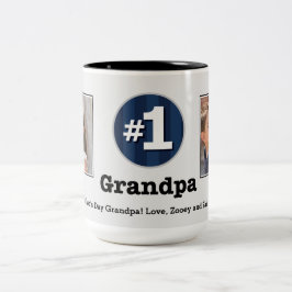 Nummer een opa 2 aangepaste foto Mok