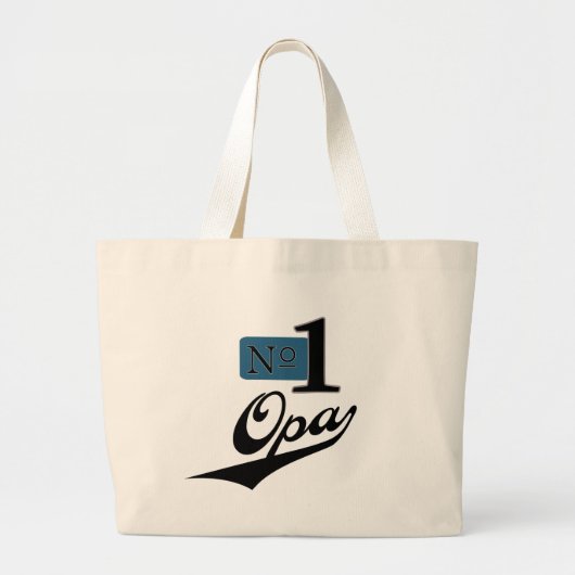 Nummer één Opa Grote Tote Bag (Voorkant)