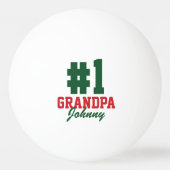 Nummer één opa kerstfoto pingpong Balls Pingpongbal (Voorkant)
