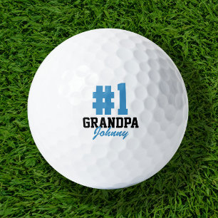 Nummer één opa monogram Vaderdag Golfballen