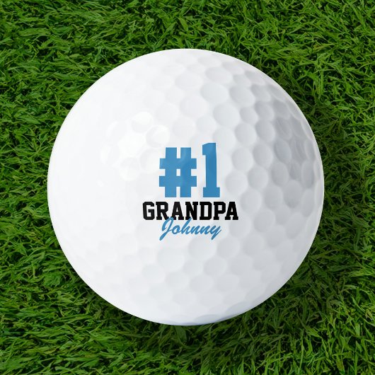 Nummer één opa monogram Vaderdag Golfballen