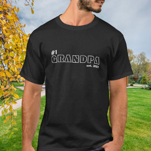 Nummer één opa overzicht Est T-shirt