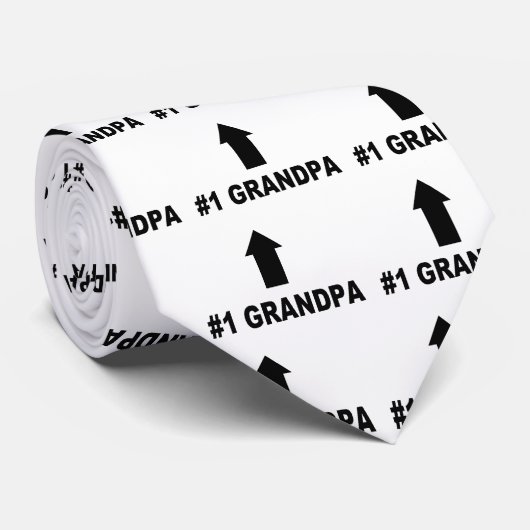 Nummer één opa stropdas (Opgerold)