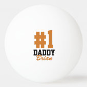 Nummer één Oranje Vaderdag Pingpongbal (Voorkant)