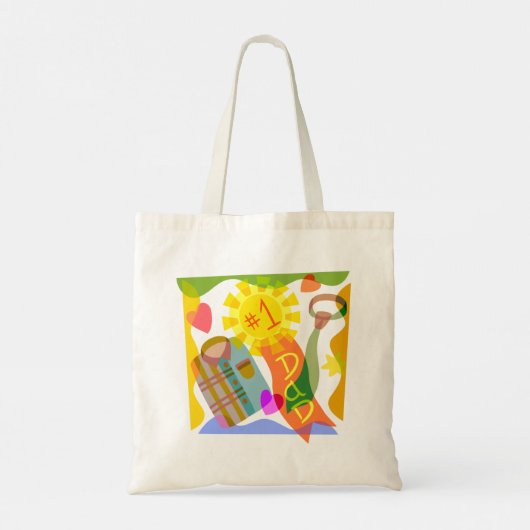 Nummer één pap Canvas tas (Achterkant)