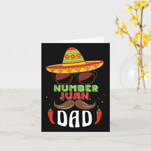 Nummer een Pap Mexicaanse Vaders Dag Grappig Padre Kaart (Gele Bloem)