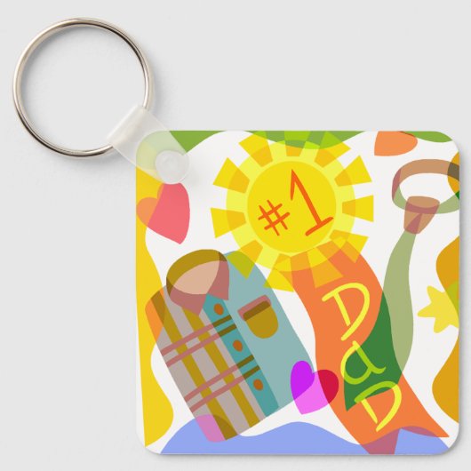 Nummer één pap Sleutelhanger (Voorkant)