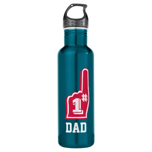 Nummer één pap Sports Fan Fathers Day Waterfles (Voorkant)