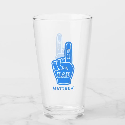 Nummer één pap Vaderdag Beer Glass Tumbler (Voorkant)