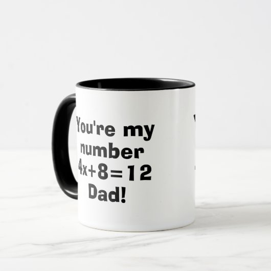 Nummer één pap Wiskunde Lover Funny Fathers Day Gi Mok (Voorkant links)