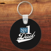 Nummer één pap (wit) sleutelhanger (Voorkant)