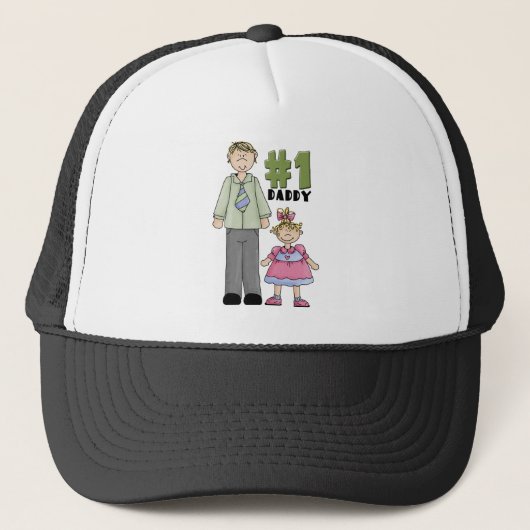 Nummer één papa blond meisje  trucker pet (Voorkant)