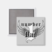 Nummer één papa magneet (Voorkant / Achterkant)