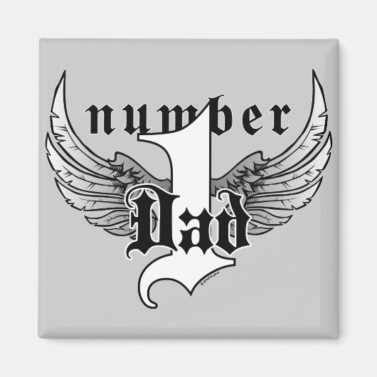 Nummer één papa magneet (Voorkant)