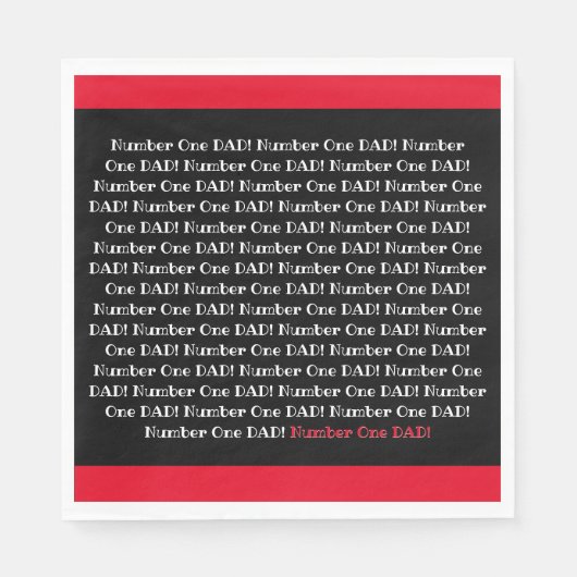 Nummer één papa! Servetten (Voorkant)
