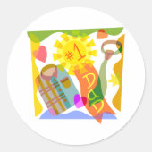 Nummer één papa Stickers (Voorkant)