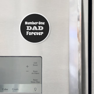 Nummer één papa zwart-wit Vaderdag Magneet