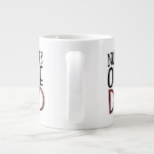 Nummer één pappa Black Tartan Typography Gift Grote Koffiekop (Achterkant)