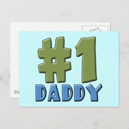 Nummer één pappa-product briefkaart (Voorkant / Achterkant)