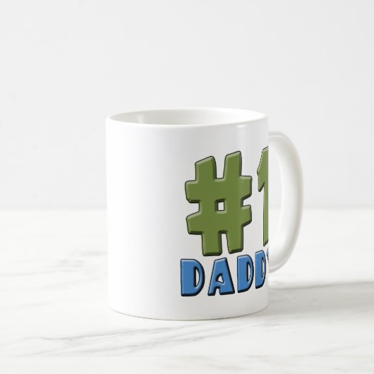 Nummer één pappa-product koffiemok (Voorkant rechts)