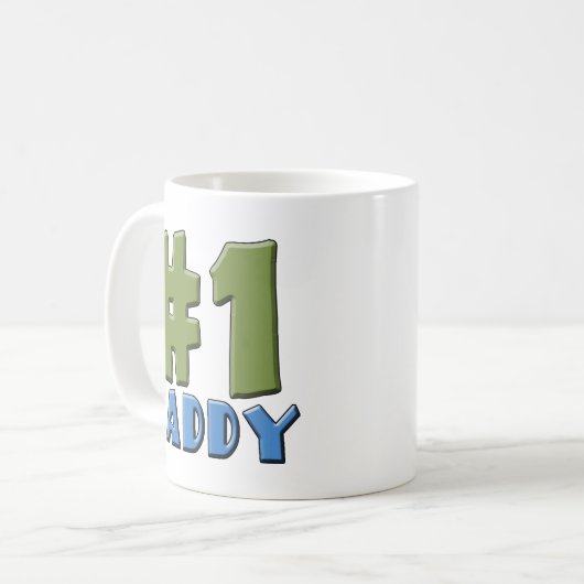 Nummer één pappa-product koffiemok (Voorkant links)